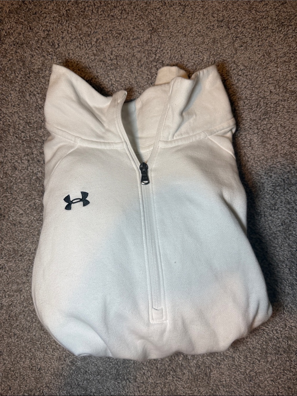 Under Armour White Half-Zip Pullover Sweatshirt